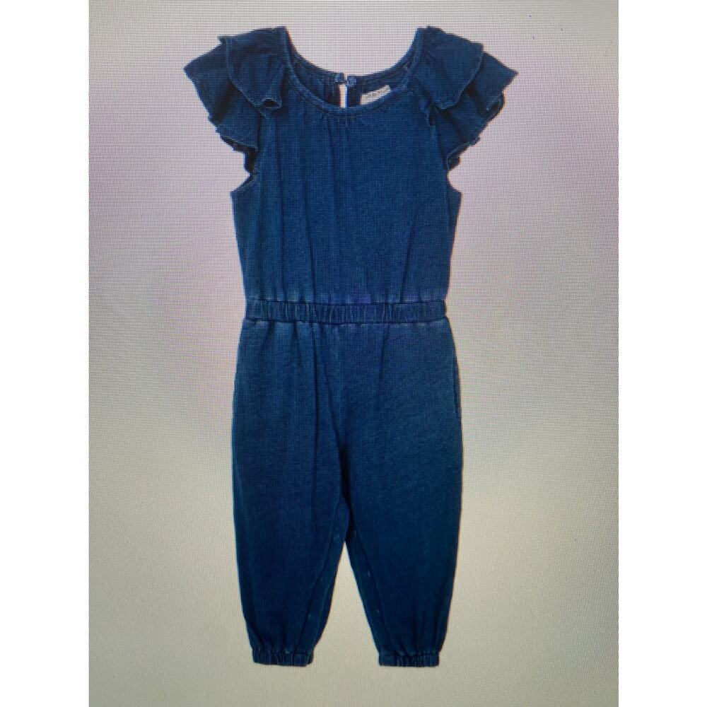 Habitual kid 18 months denim ruffle jumpsuit